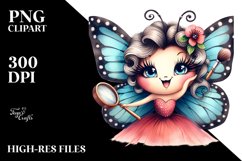 Vintage Butterfly Diva Look | Clipart Product Image 3