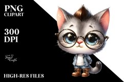 Baby Cat es Boots Watercolor | Sublimation | Clipart Product Image 1