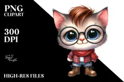 Baby Cat es Boots Watercolor | Sublimation | Clipart Product Image 2
