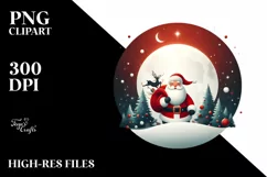 Simple Christmas Santa Nativity Scene PNG Product Image 2