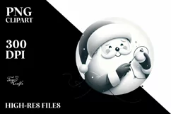 Simple Christmas Santa Nativity Scene PNG Product Image 2