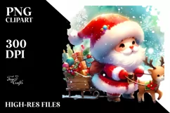 Vibrant Digital Painting Santa PNG Product Image 3