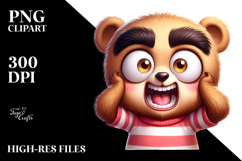 Exaggerated Cartoon Bear PNG Product Image 2
