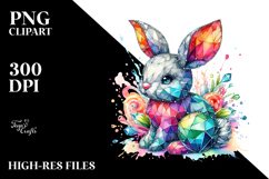 Diamond Bunny on Splash PNG Product Image 2