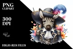 Colorful Zebra Musketeer | Clipart Product Image 3