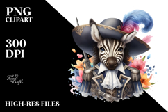 Colorful Zebra Musketeer | Clipart Product Image 2