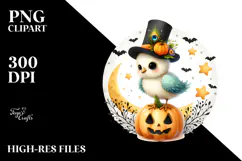 Cute Peacock in Halloween Costume, Transparent PNG Product Image 2