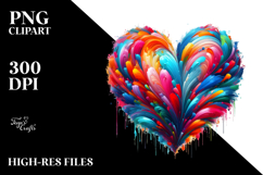 Paintbrush Style Heart PNG Product Image 2