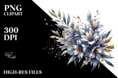 Abstract Lobelia,Shiny Insertions | Sublimation | Clipart Product Image 1