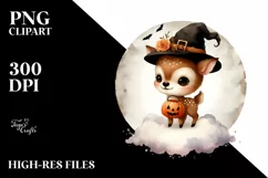 Simple Baby Deer in Halloween Costume, Transparent PNG Product Image 3