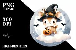 Simple Baby Deer in Halloween Costume, Transparent PNG Product Image 3