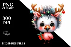 Expressive Baby Flamingo, Vibrant PNG Product Image 3