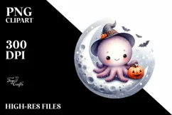 Washed Baby Octopus in Halloween Costume, Transparent PNG Product Image 1