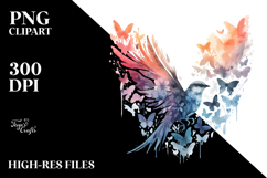 Bird made of Butterfly Silhouettes, Transparent PNG Product Image 2