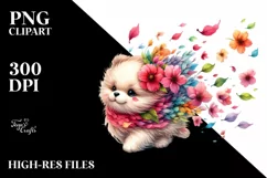 Colorful Tumbling Cute Dog Clipart Product Image 1