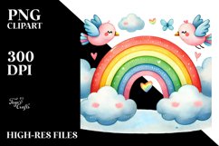 Rainbow Between Clouds PNG Product Image 2