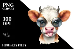 Funny Baby Cow PNG Product Image 2