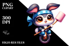 Vibrant Cute Baby Bunny PNG Product Image 2