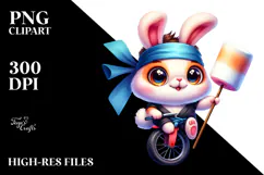 Vibrant Cute Baby Bunny PNG Product Image 2