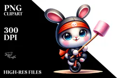 Vibrant Cute Baby Bunny PNG Product Image 2
