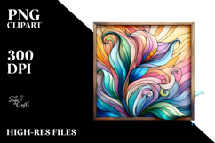 Small Stained Calla Lily Frame PNG Product Image 2