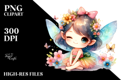 Winking Fairy Clipart Product Image 2