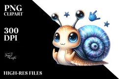 aCute Energetic Rocker Snail, PNG Product Image 2
