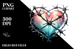 Washed Watercolor Heart with PNG Product Image 2