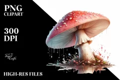 Detailed Glossy Mushroom PNG Product Image 1