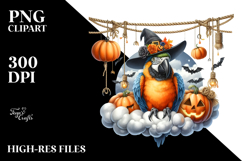 Parrot Dressed for Halloween, Festive PNG Product Image 2