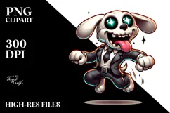 Goofy Animal Skull with Suit PNG Product Image 2