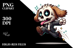 Jumping Goofy Animal Skull PNG Product Image 2