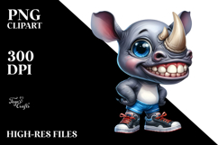 Baby Rhino Sports Shoes | Summer Sticker Clipart Product Image 2
