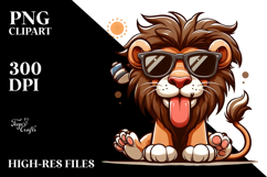 Silly Cartoon Lion, PNG Product Image 2