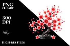 Cherry Blossom Watercolor, PNG Product Image 2