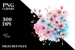 Cherry Blossom Watercolor, PNG Product Image 2