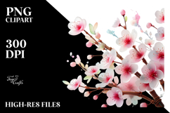 Cherry Blossom Watercolor, PNG Product Image 2