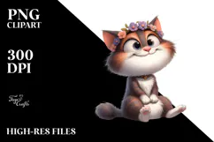 Goofy Cat with Bandana PNG Product Image 2