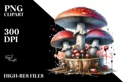 Detailed Glossy Mushroom PNG Product Image 1