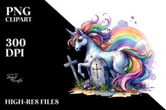 Unicorn Grave Vibrant Clipart Product Image 2