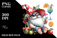 Cute Gnome Cocktail Summer PNG Product Image 2