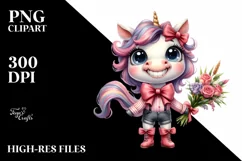 Goofy Unicorn with Proud Expression | Watercolor Art Product Image 1