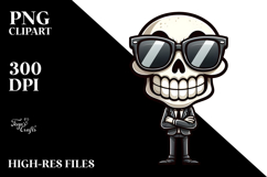 Goofy Sugar Skull with Oversized Sunglasses, Vector Art Product Image 2