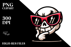 Ridiculously Cute Skull with Birthday Hat PNG Product Image 2