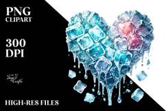 Heart made of ice PNG Product Image 2