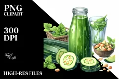 Watercolor Zucchini Juice Product Image 3