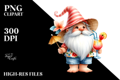 Whimsical Gnome in Summer Clothes PNG Product Image 2