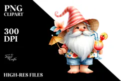 Whimsical Gnome in Summer Clothes PNG Product Image 2