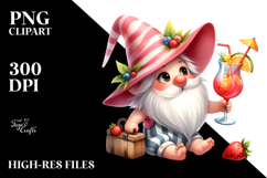 Cute Gnome Cocktail Summer PNG Product Image 2