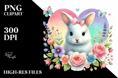 Colorful Baby Bunny, PNG Product Image 2